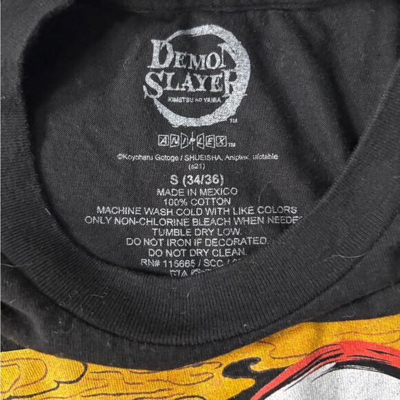 Demon Slayer Black Graphic Tee - Size S - Picture 2 of 2